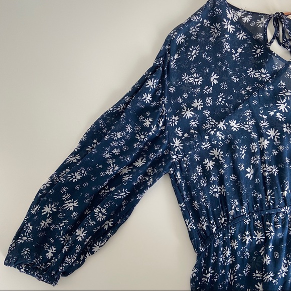 NWT Free People Blue Floral Wallflower Midi Dress - Picture 4 of 8